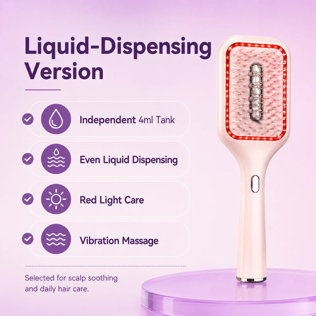Brosse Lumisoin - Brosse de soin capillaire 3-en-1 à lumière rouge